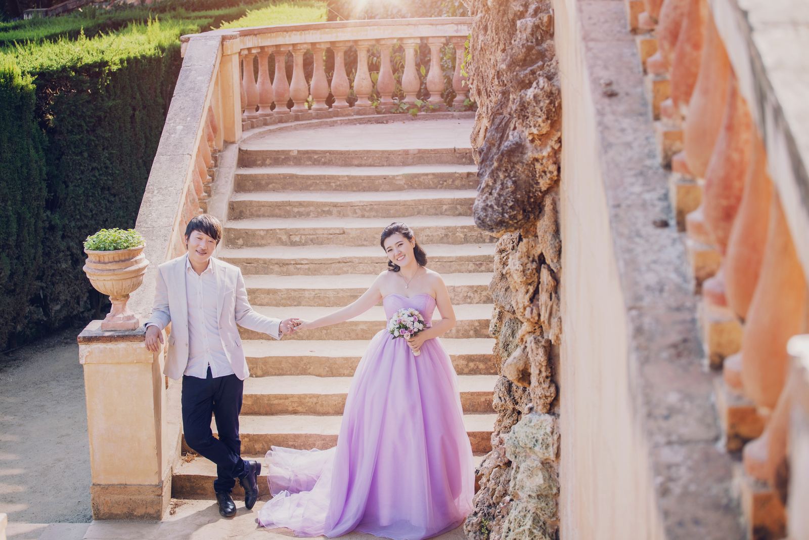 迷宫花园婚纱照 - 巴塞罗那