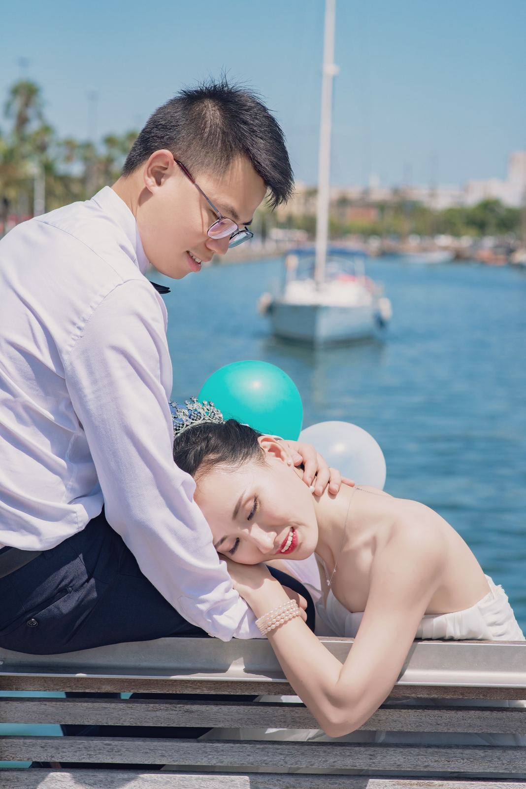 哥伦布港口婚纱照 - 巴塞罗那